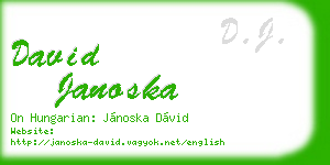 david janoska business card