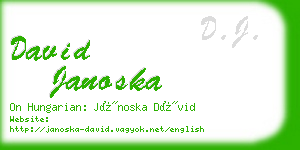 david janoska business card